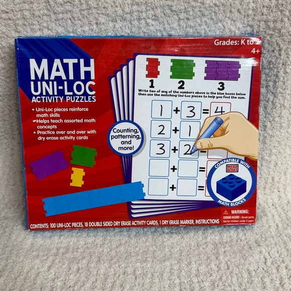 Math Uni-Loc Activity Puzzles Counting Patterning STEM Education - Picture 1 of 8